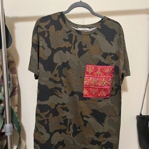Army Print TShirt Dress